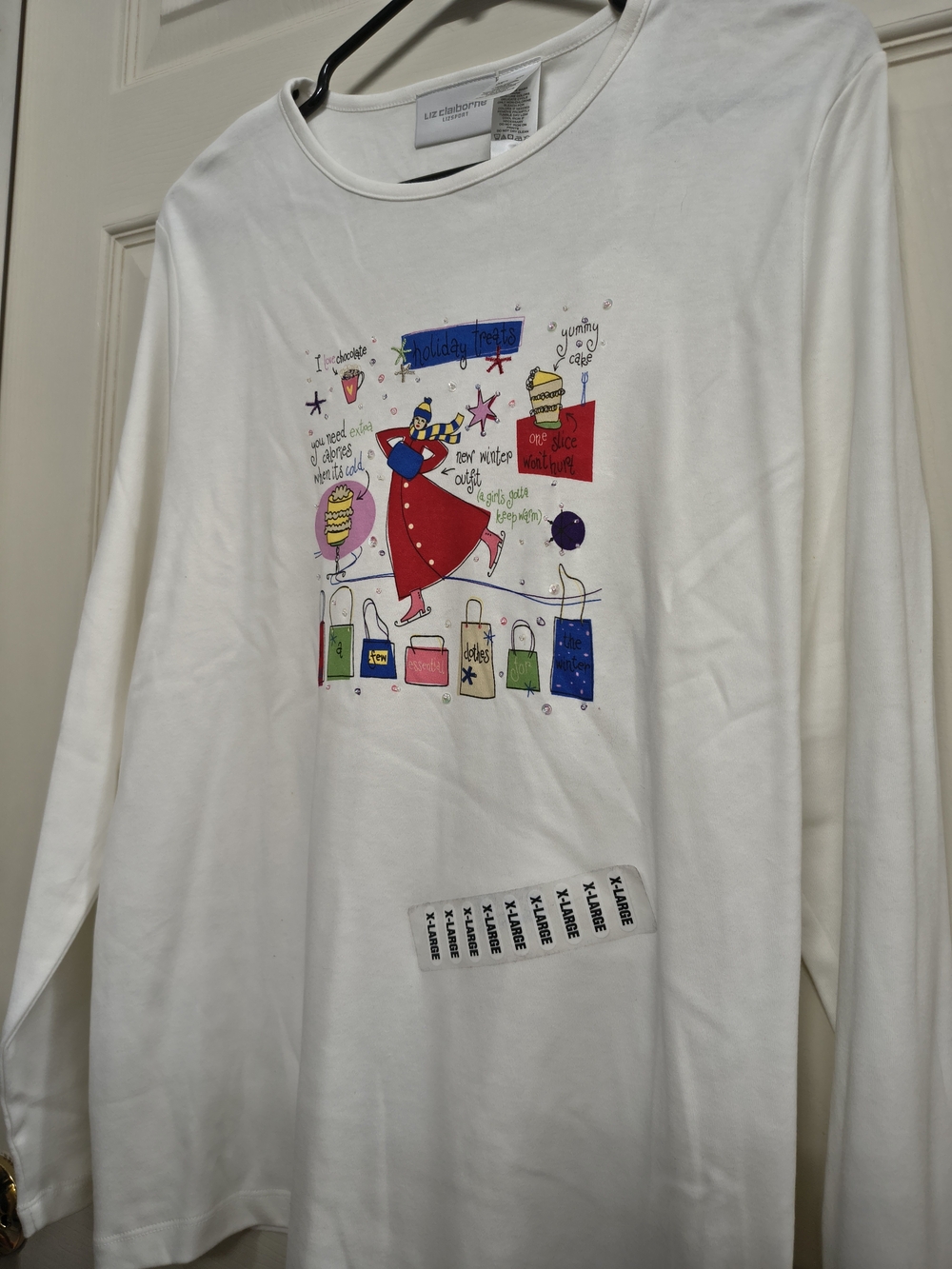 Holiday Graphic Long-Sleeve 🎁 Bag Lover!! 🛍️ Vintage ⛄